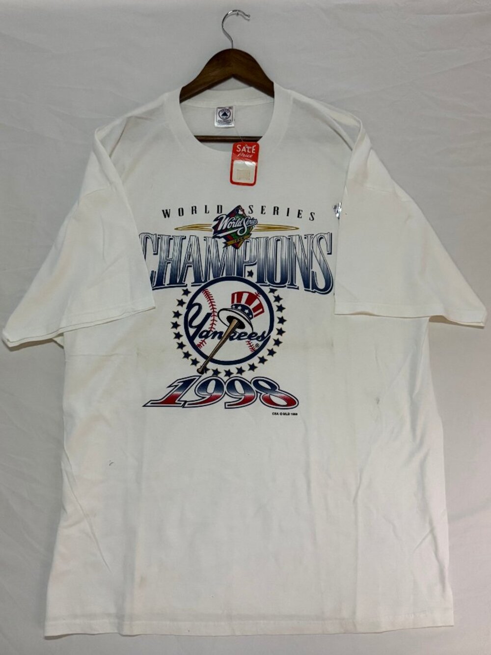 Vintage 1998 New York Yankees World Series Champions MLB Tee XXL Mens